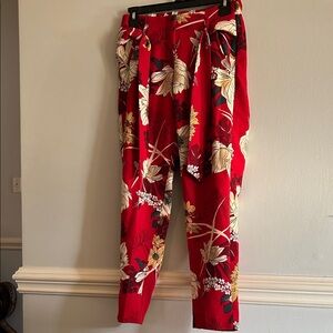 Like an Angel Scarlet Floral Straight Leg Pants